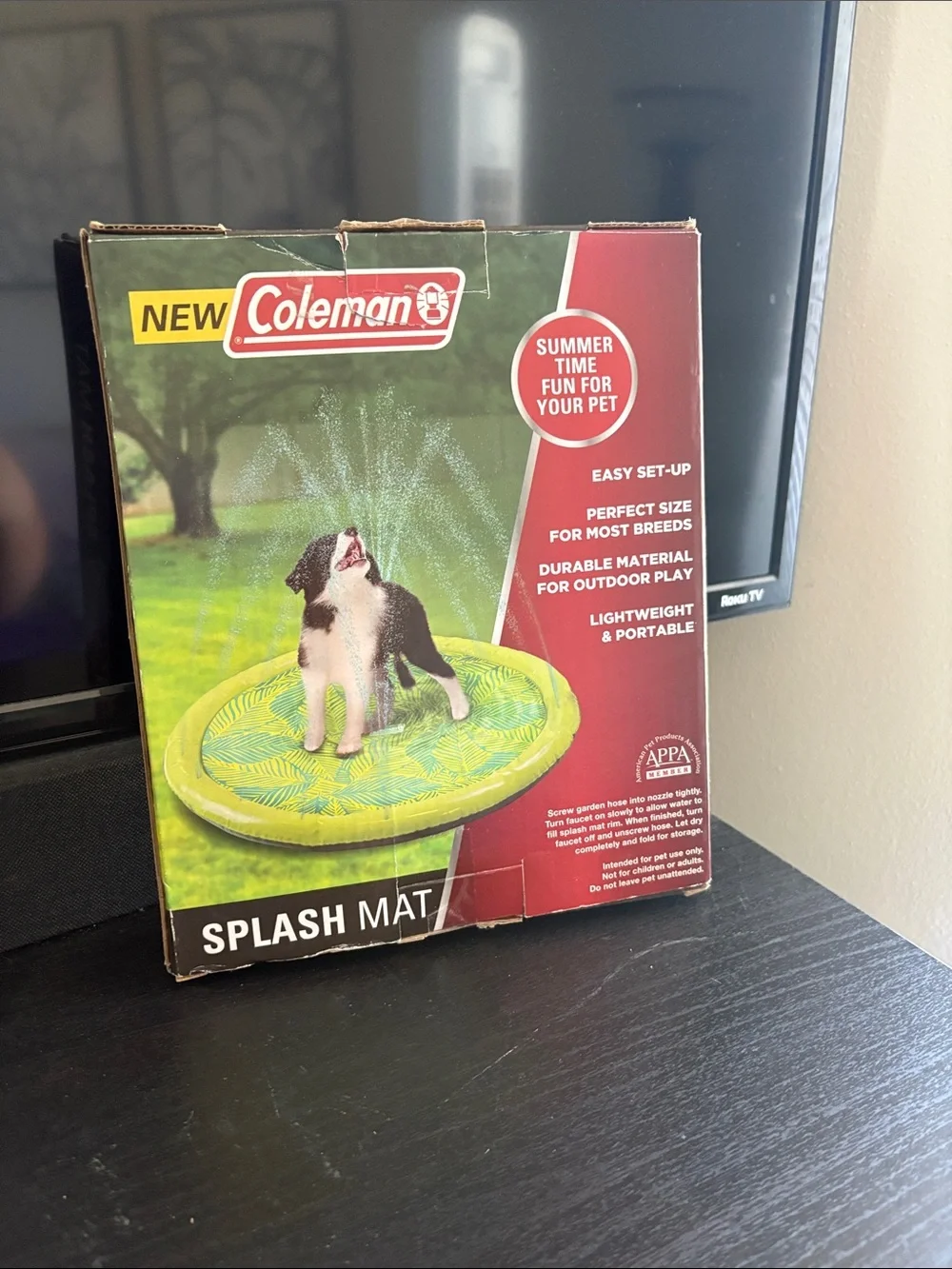 Coleman Green and Yellow Splash Mat for Small Pets